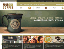 Tablet Screenshot of fourkidscoffee.com